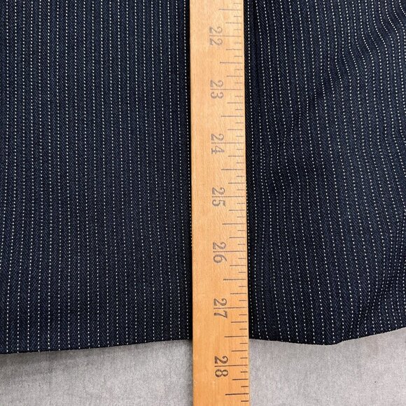 Le Suit Collections Blazer Women 16 Navy Blue Pinstripe Peak Retro Classic NWT - Picture 8 of 12